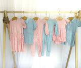 Blue Gingham Bamboo Polo
