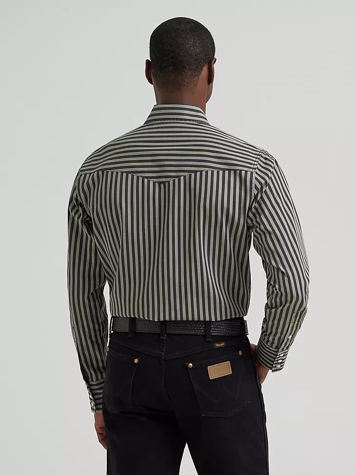 Vintage Brushpopper Black/Grey Pearl Snap