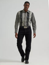 Vintage Brushpopper Black/Grey Pearl Snap