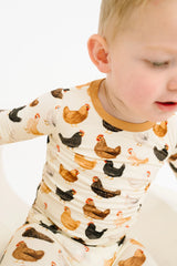 Backyard Chickens Bamboo 2-Piece PJ Set
