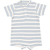 Anchor Rib Stripe Henley Shortie Romper