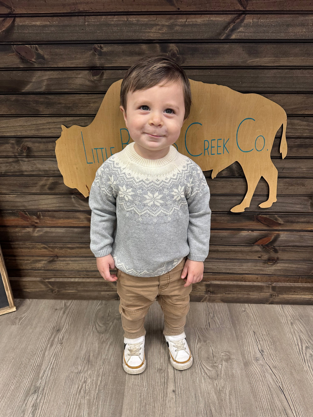 Grey Snowflake Sweater