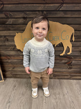 Grey Snowflake Sweater