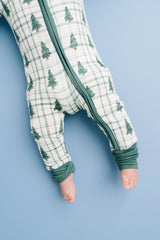 Plaid Tree Farm Bamboo Zipper PJ’s