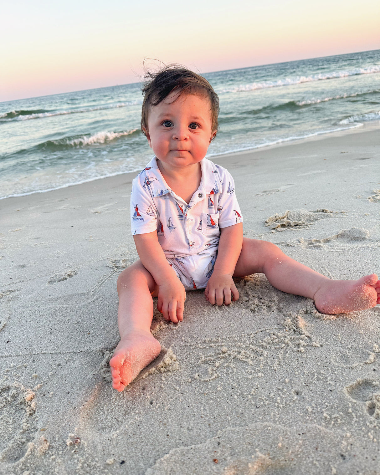 Sailboat Polo Shortie Romper