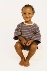 Graphite Stripe Slouchy Set