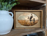 Box Frame White Horse Canvas Photo