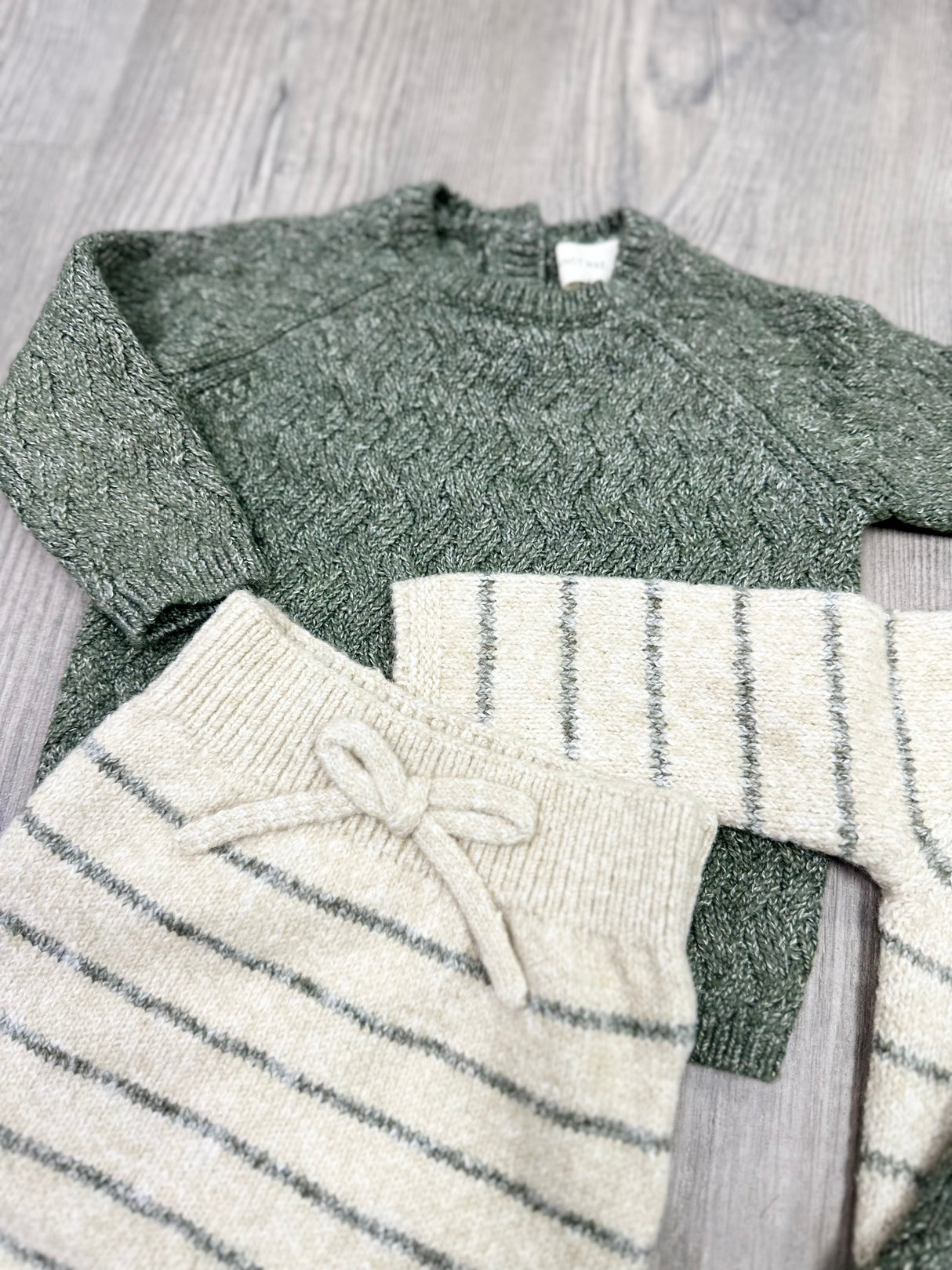 Knit Basil Stripe Sweater Set