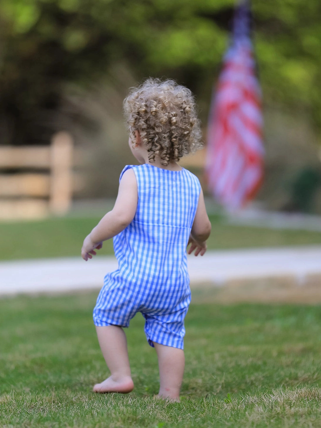 4th of July Flag Smocked Jon Jon