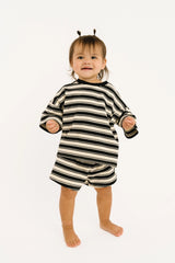 Midnight Stripe Slouchy Set