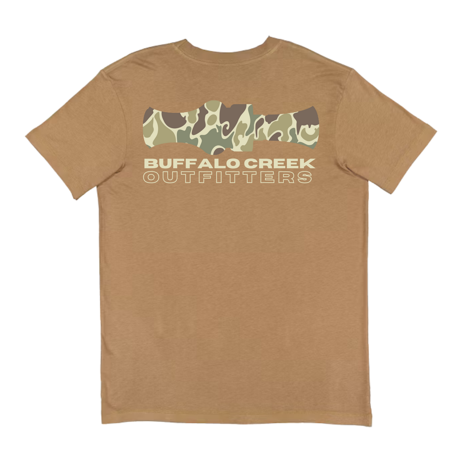 Retro Camo Duck Call Tee - Coyote Brown