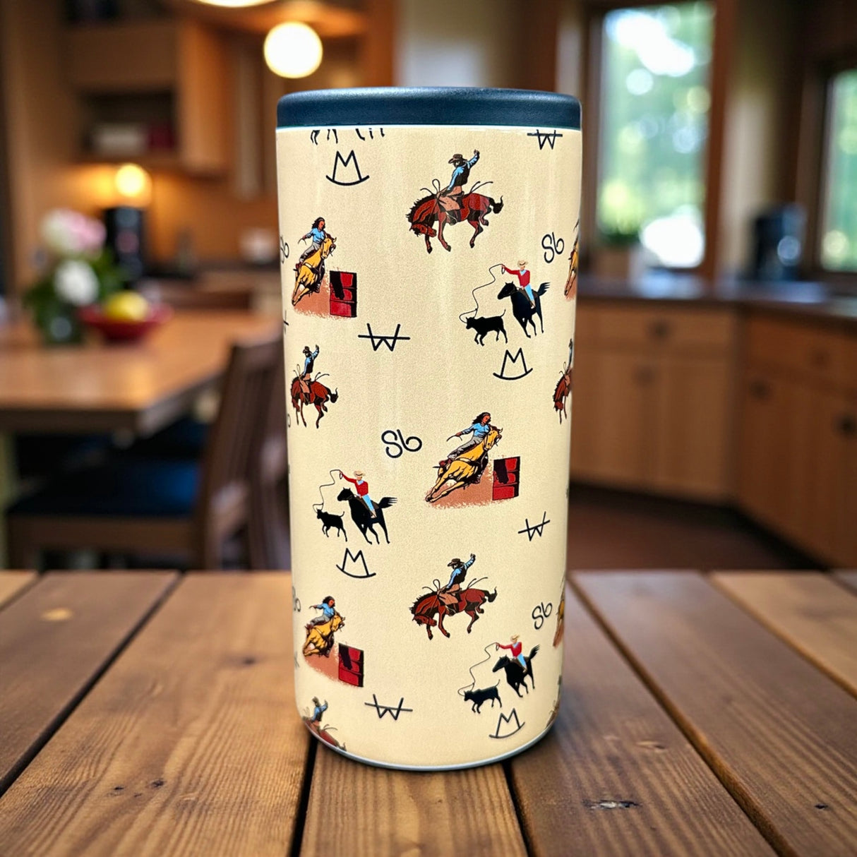 Vintage Branded Cowboy Tall Insulated Can Cooler