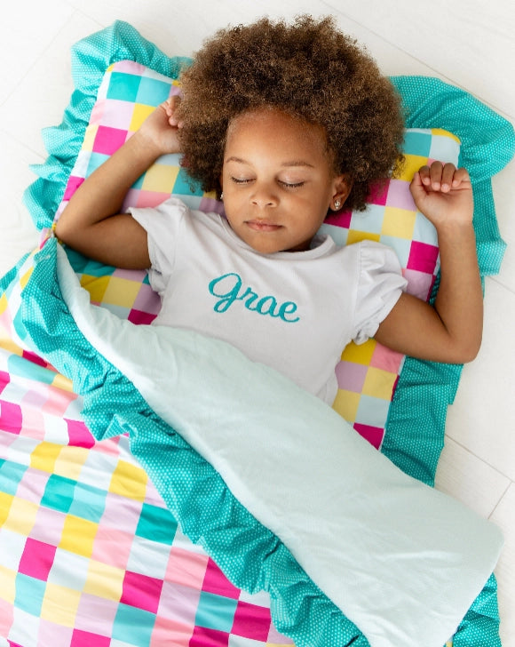 Girl Check Nap Mat - PREORDER