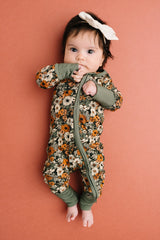 Rustic Blooms Bamboo Zipper PJ