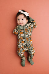 Rustic Blooms Bamboo Zipper PJ