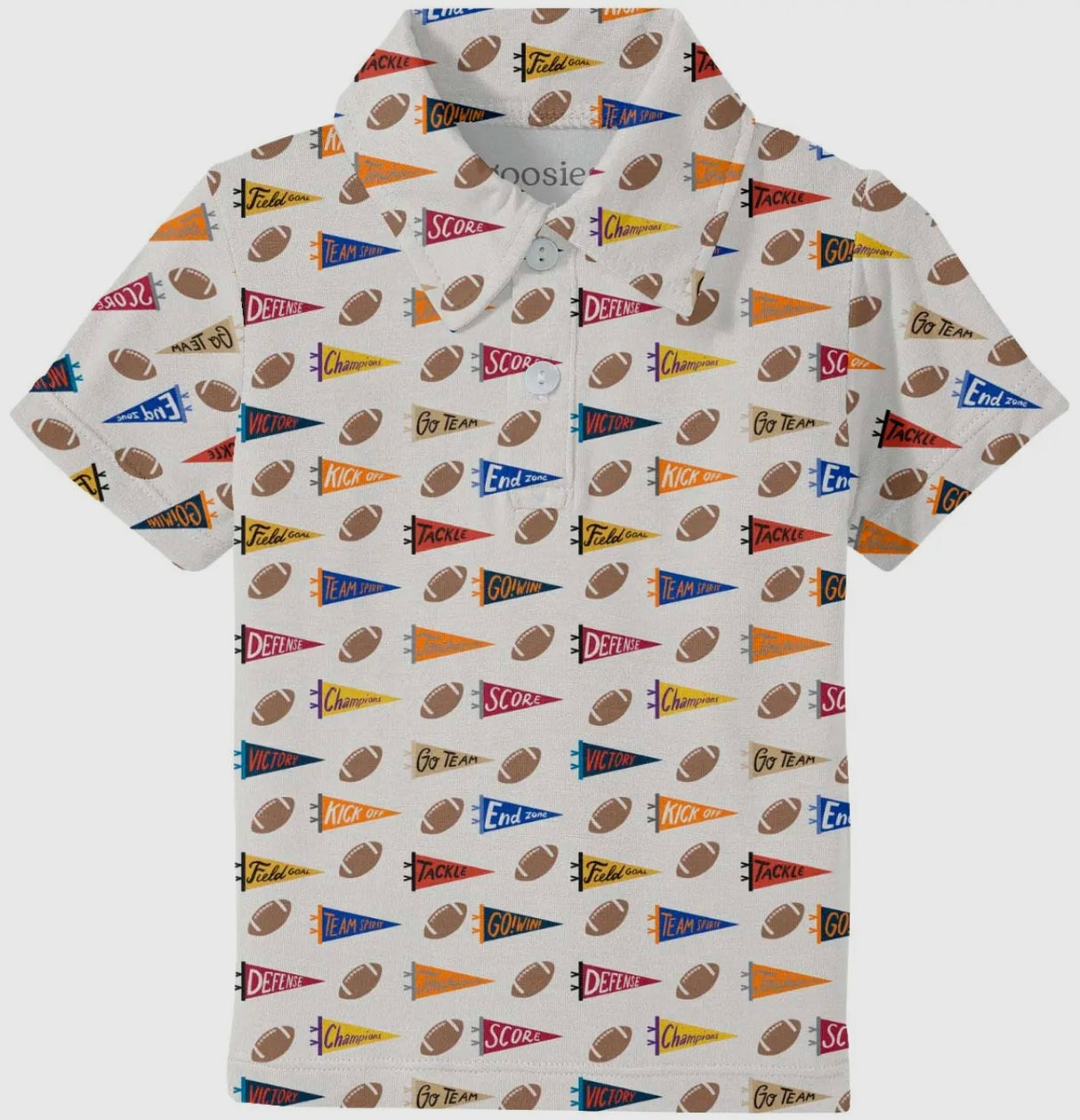 Varsity Football Flags Bamboo Polo
