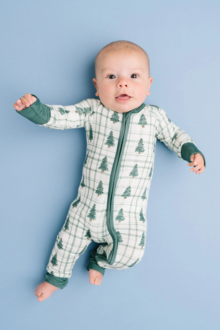 Plaid Tree Farm Bamboo Zipper PJ’s