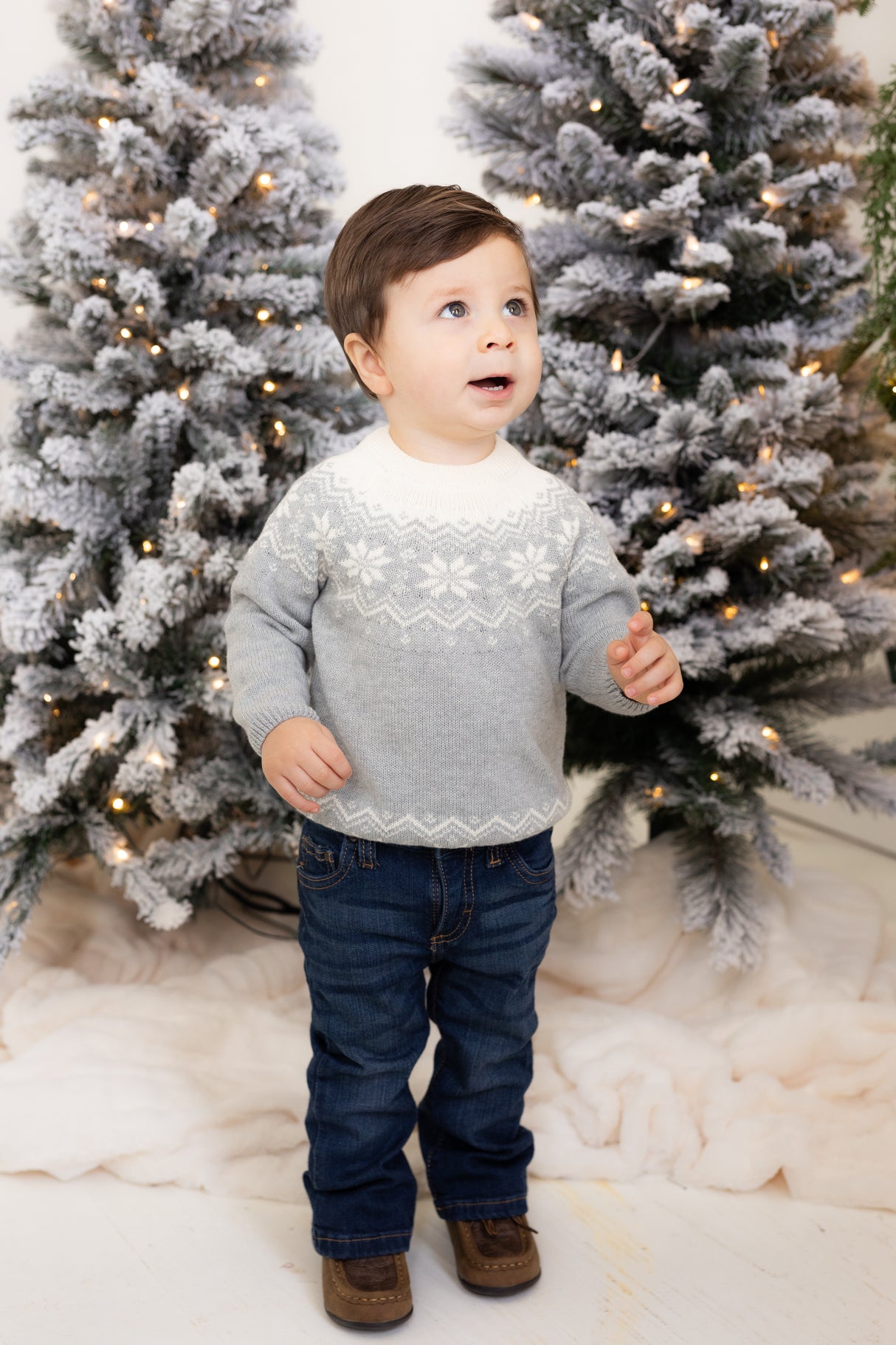 Grey Snowflake Sweater