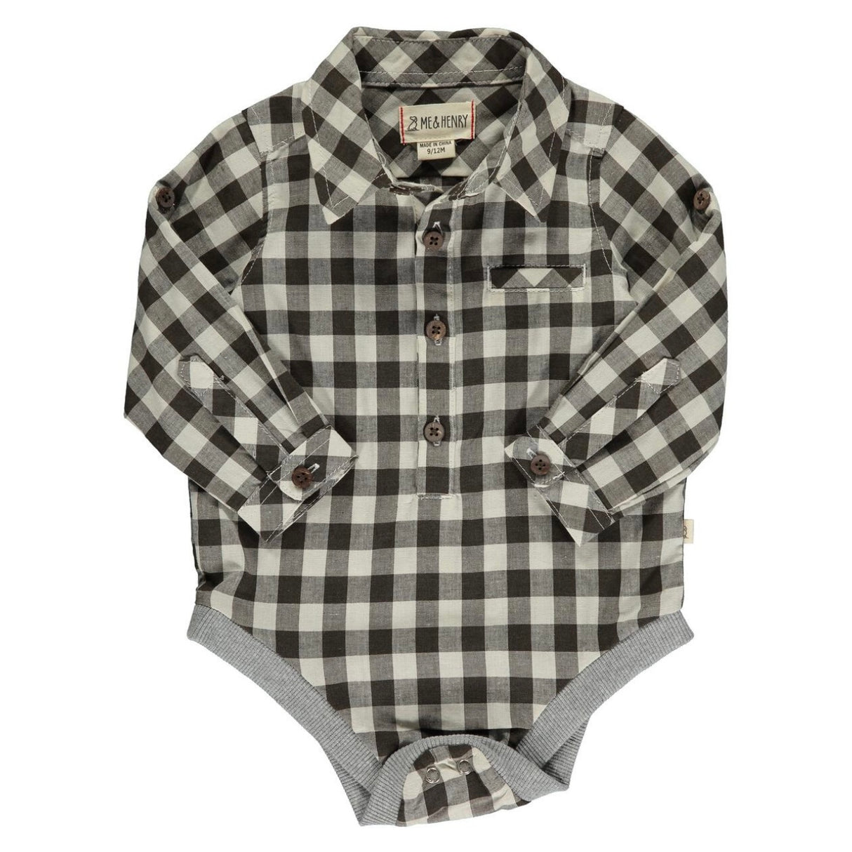 Bionic Brown Plaid Onesie