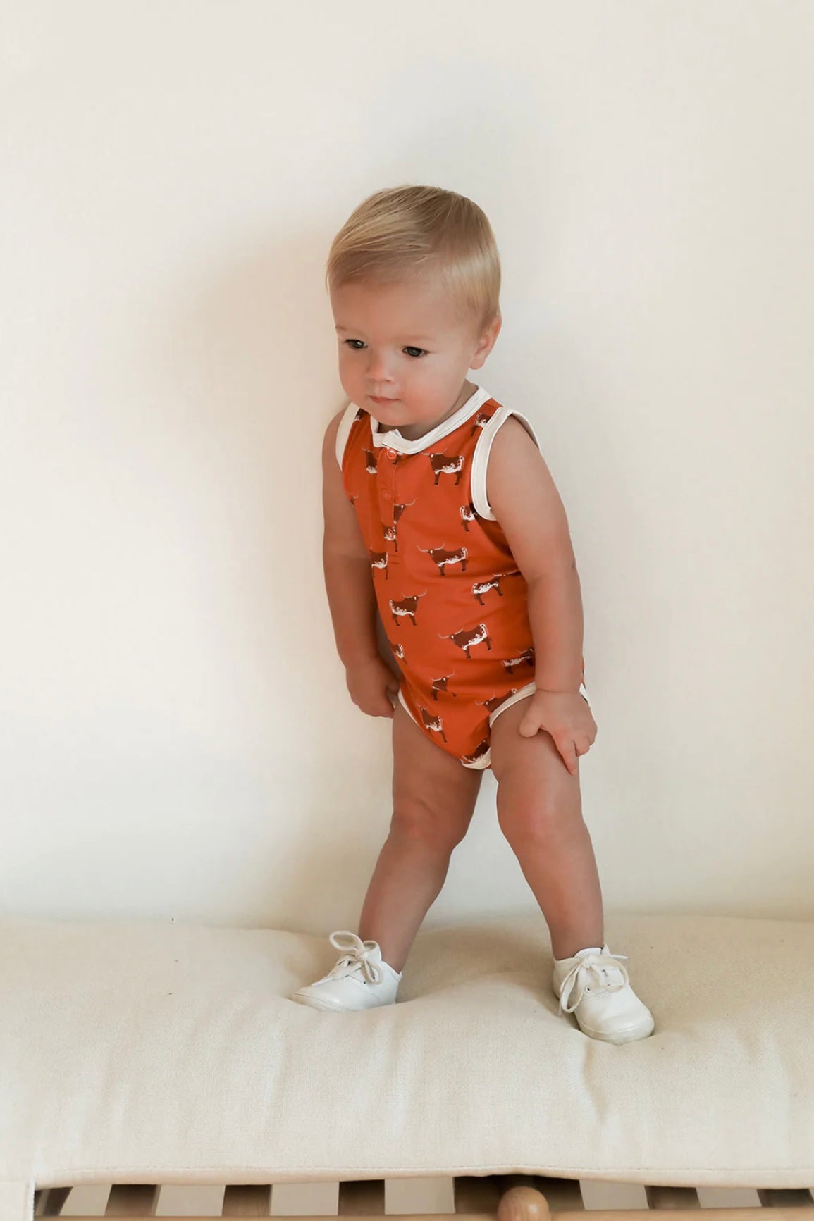 Longhorn Henley Onesie