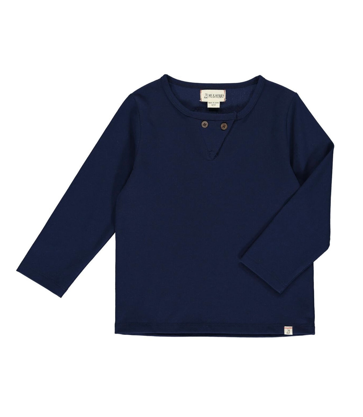 Navy Pique Long-sleeve Shirt