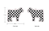 Checkered Show Steer Car Freshie