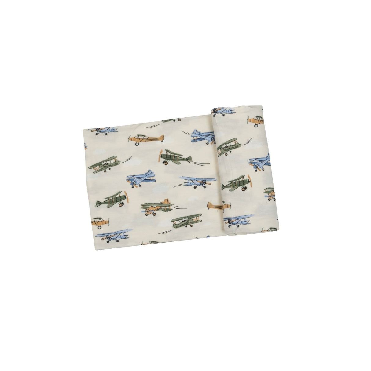 Vintage Airplanes Bamboo Swaddle