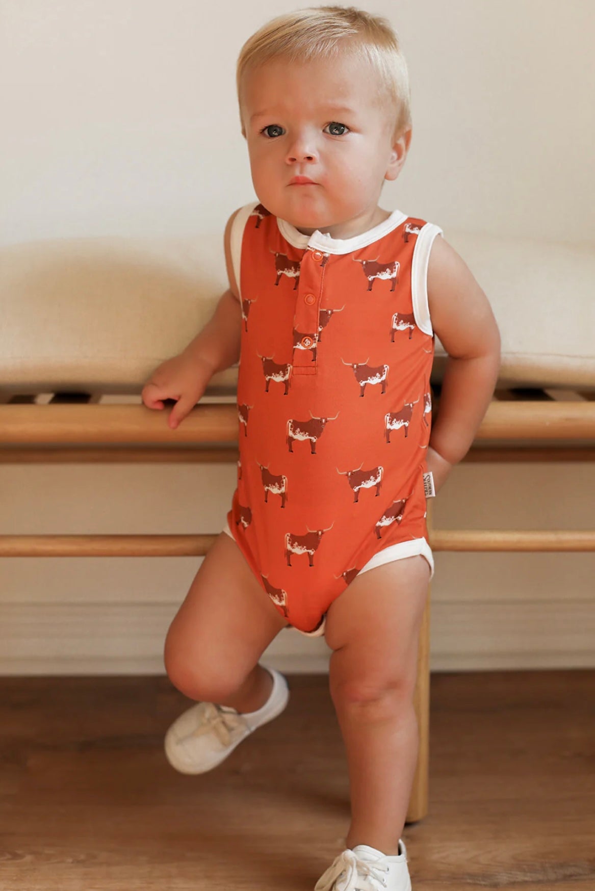 Longhorn Henley Onesie