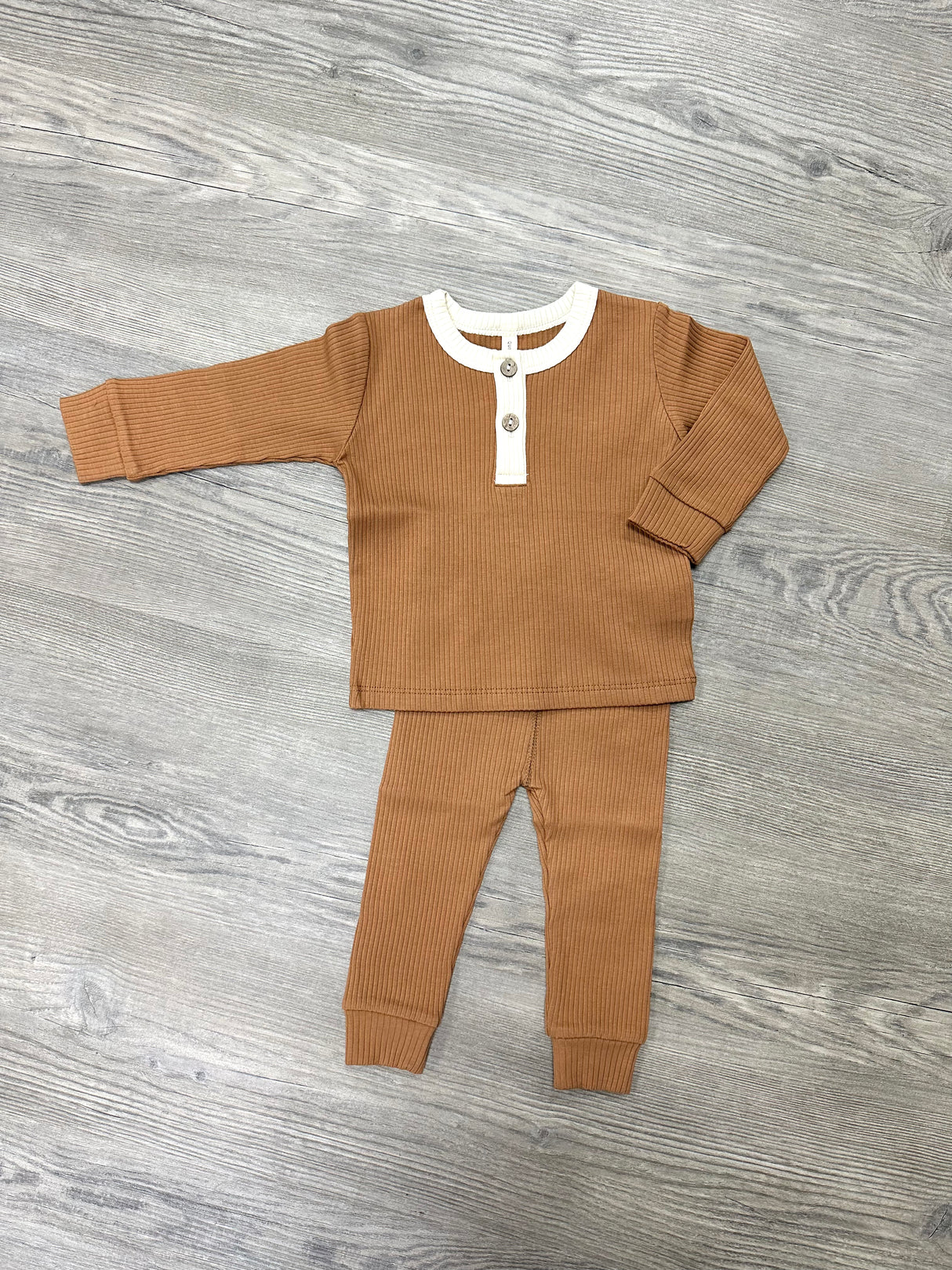 R+C Ribbed Neutral Cinnamon Set