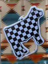 Checkered Show Steer Car Freshie