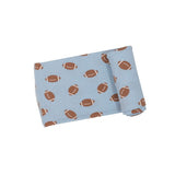 Blue Football Bamboo Swaddle