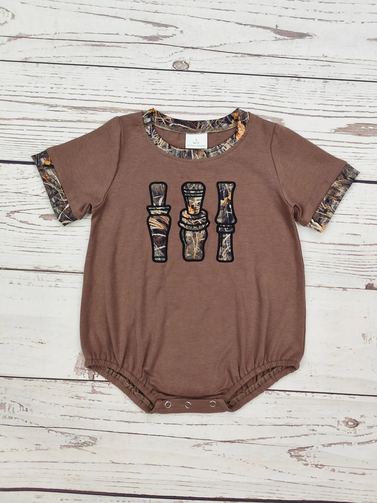 Duck Call Camo Appliqué Bubble