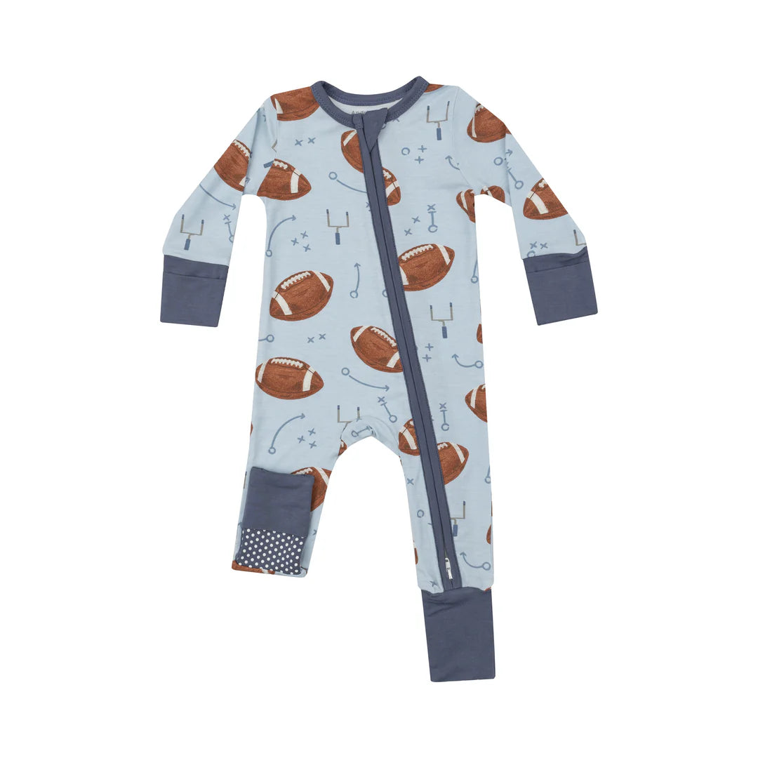 Blue Football 2-Way Zipper PJ’s