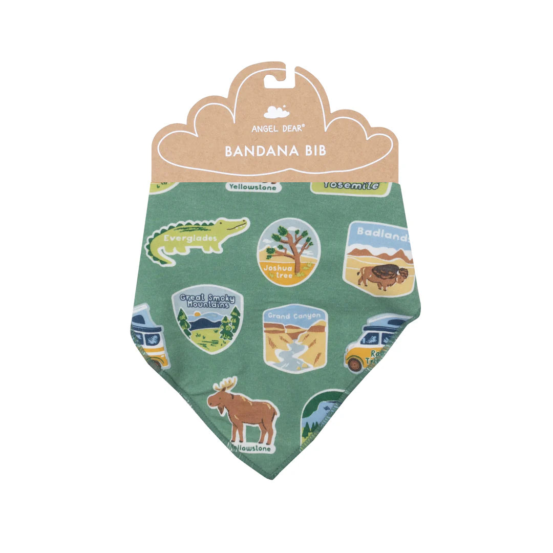 National Park Stickers Bandana Bib