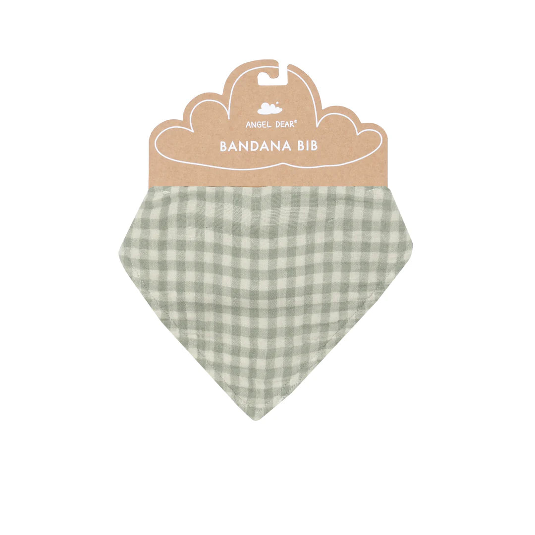 Mini Green Gingham Bandana Bib