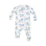 Farm Toile Peter Pan Footed Zipper PJ’s