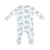 Farm Toile Peter Pan Footed Zipper PJ’s