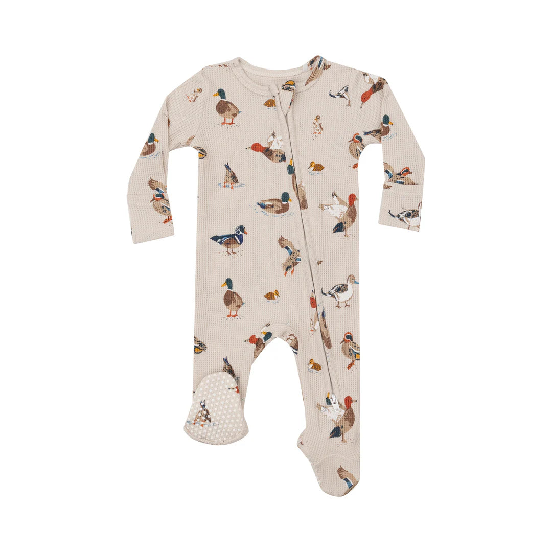 Brown Ducks Footed Zipper PJ’s