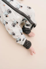 Blue Tractor Bamboo Zipper PJ’s