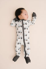 Blue Tractor Bamboo Zipper PJ’s