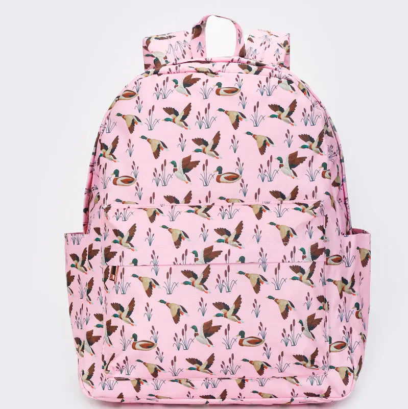 Girls Pink Mallard Backpack
