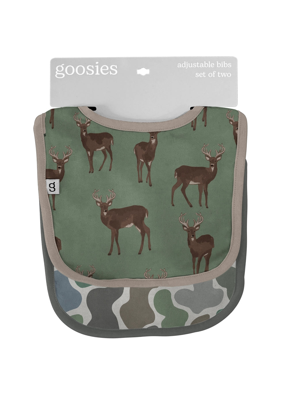Green Buck & Retro Camo Bamboo Bib Set