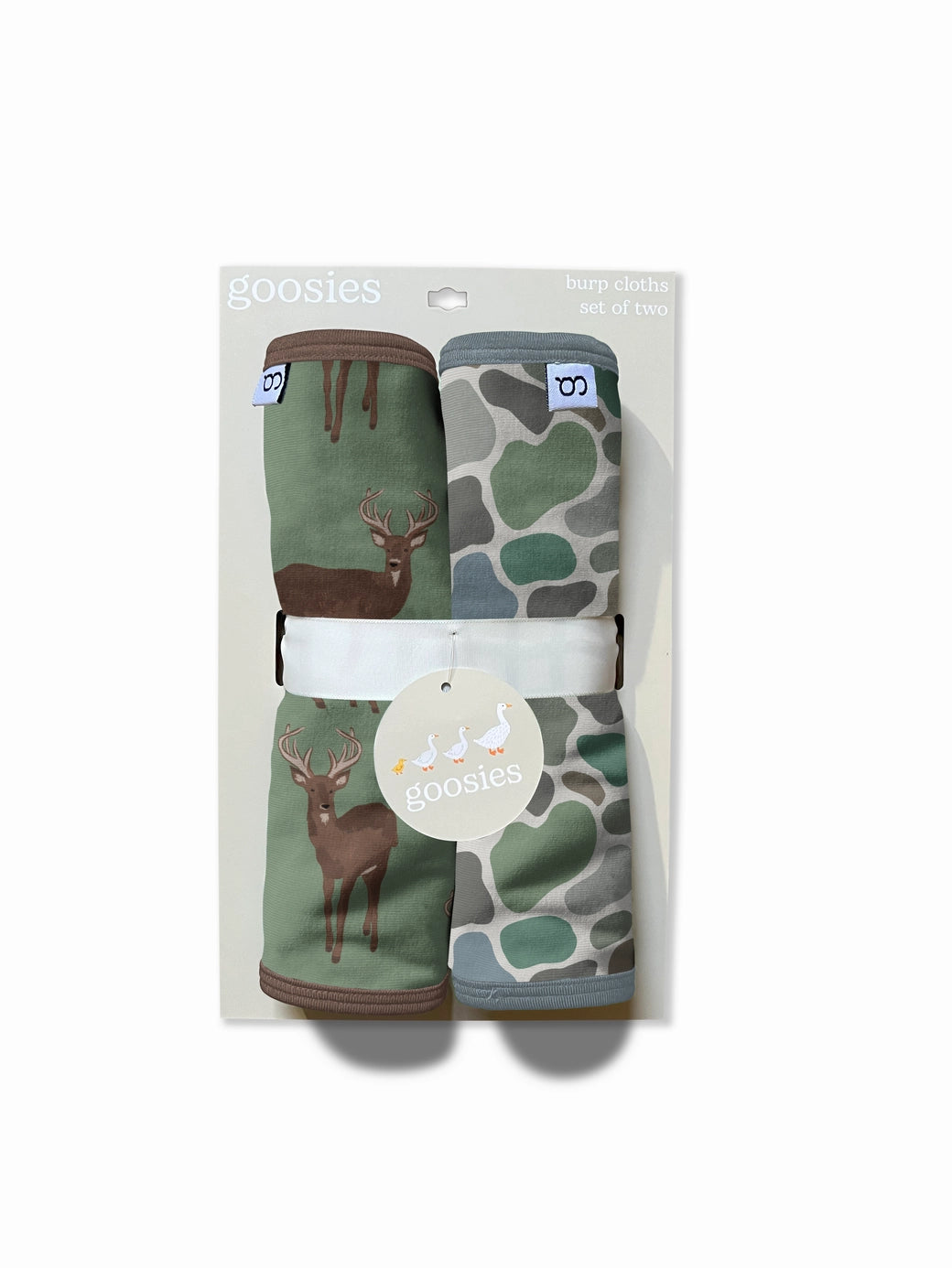 Green Deer & Retro Camo Burp Cloth Set