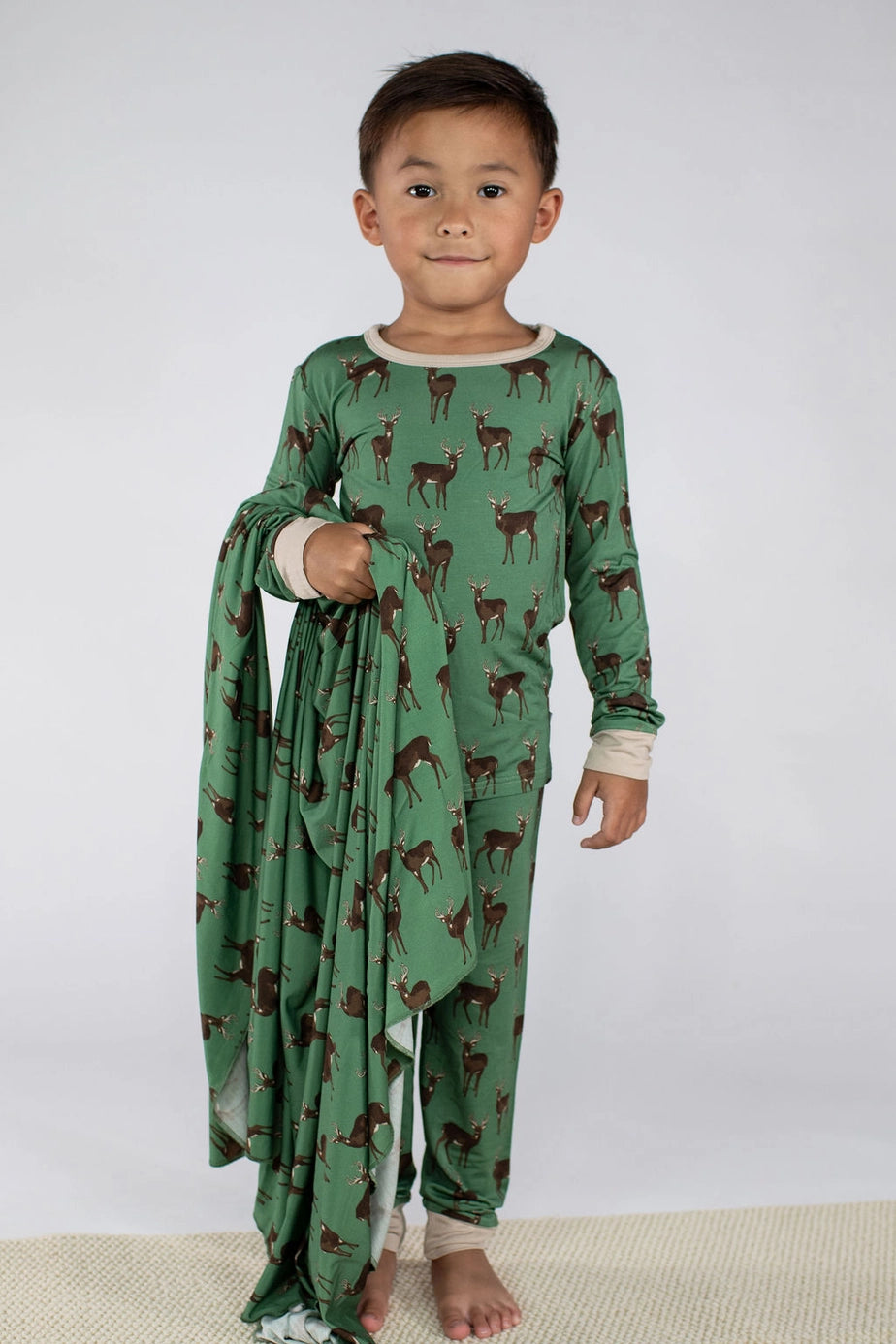 Green Deer Bamboo Everything Blanket