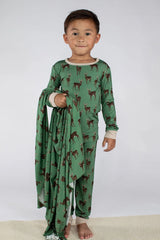 Green Deer Bamboo Everything Blanket