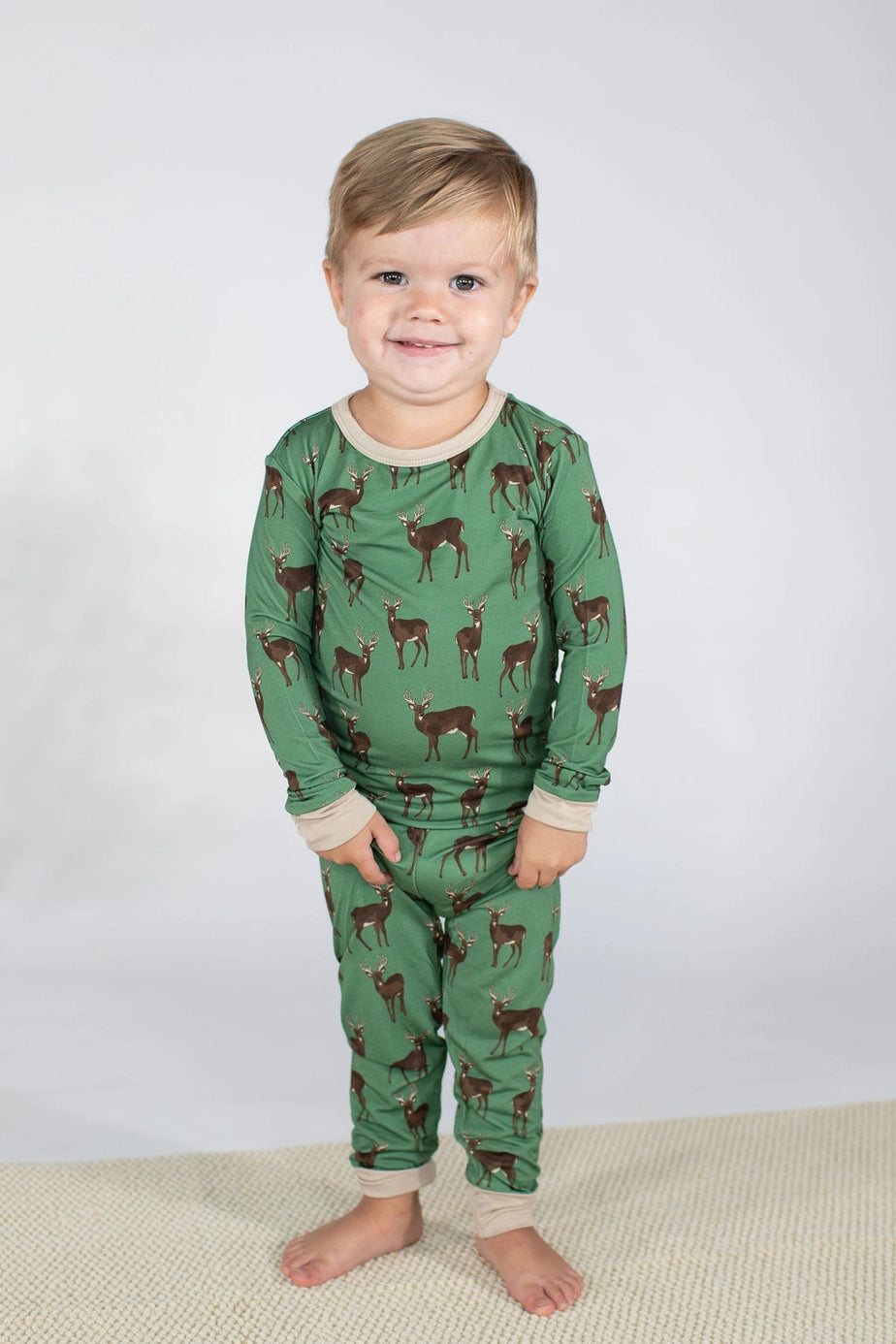 Green Buck L/S Bamboo Pajamas