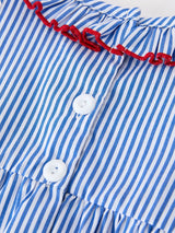 4th of July Flag Smocked Bow Romper