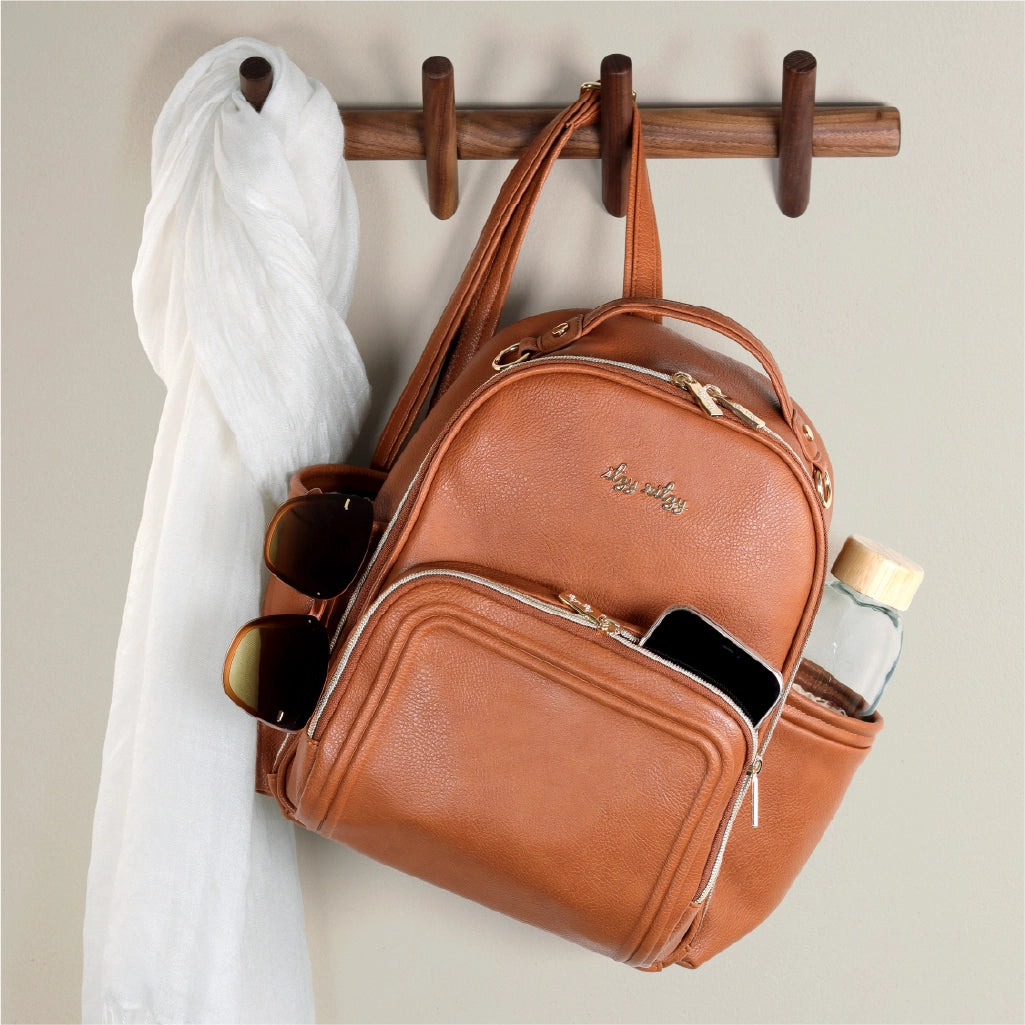 Cognac Mini Plus Backpack Diaper Bag