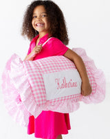 Ruffle Pink Gingham Nap Mat - PREORDER