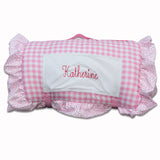 Ruffle Pink Gingham Nap Mat - PREORDER
